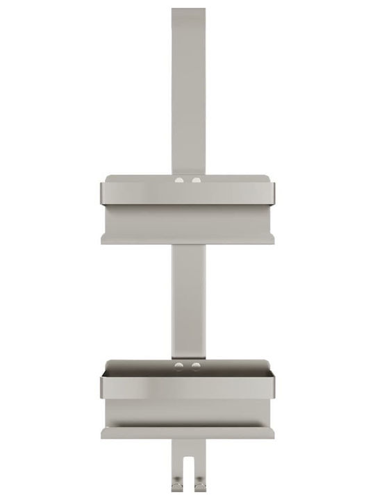 vidaXL An der Wand montiert Badezimmerregal Metallisch 24x6.5x10cm Silber