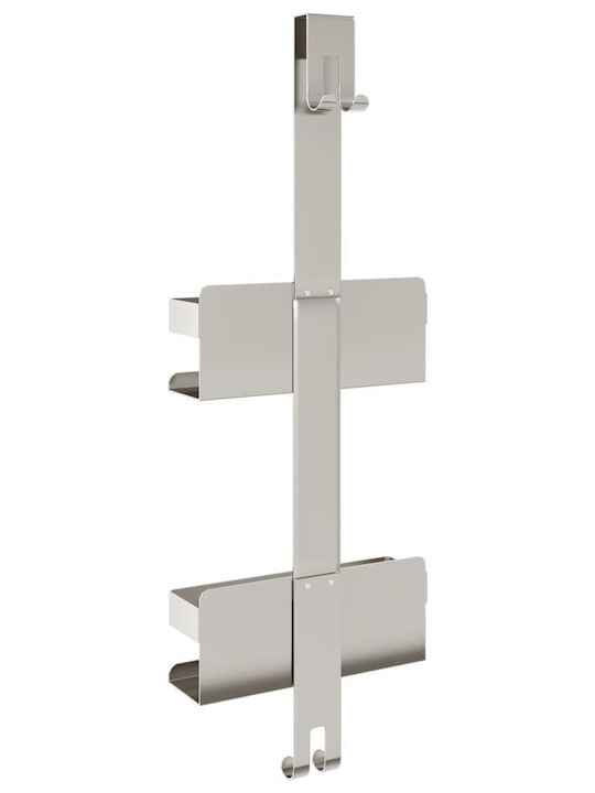 vidaXL An der Wand montiert Badezimmerregal Metallisch 24x6.5x10cm Silber