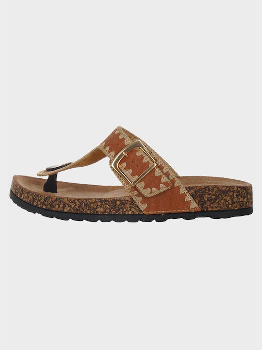 G Secret Women's Flat Sandals in Brown Color