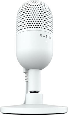 Razer Πυκνωτικό Μικρόφωνο USB Seiren V3 Mini Επιτραπέζιο Φωνής σε Λευκό Χρώμα RZ19-05050300-R3M1