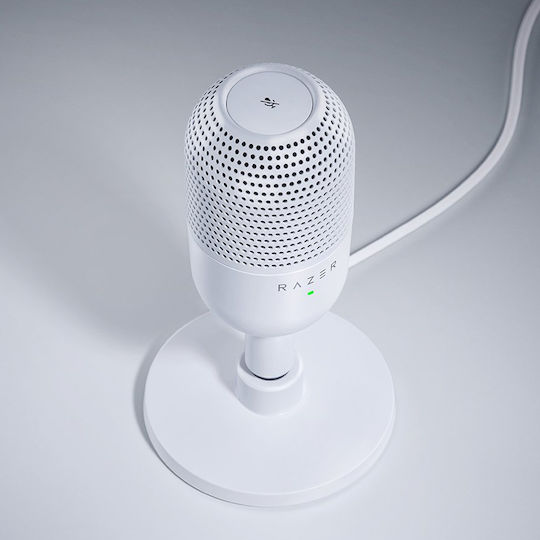 Razer Seiren V3 Mini Πυκνωτικό Μικρόφωνο USB Επιτραπέζιο για Φωνητικά σε Λευκό Χρώμα