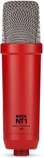 Rode Nt-1 Signature Series Condenser Microphone XLR Shock Mounted for Vocals in Red Color