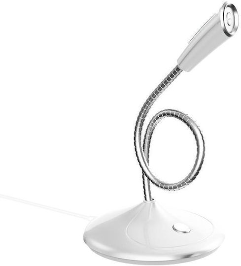 KTV Μικρόφωνο USB Gooseneck σε Λευκό Χρώμα