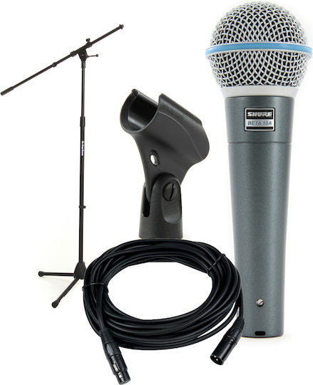 Shure Beta 58A Δυναμικό Μικρόφωνο XLR Χειρός για Φωνητικά Bundle