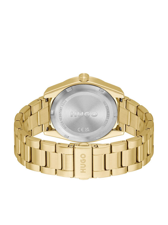 Boss Men's Watch 42mm Battery with Gold Metal Bracelet
