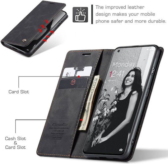 Oneplus 11 Caseme 013 Multifunktionale Horizontal Flip Leder Handytasche Schwarz