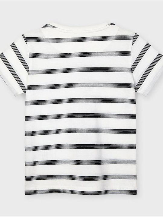 Short Sleeve Blouse Stripes Graphite Blouse