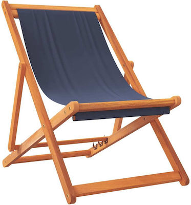vidaXL Lounger-Armchair Beach with Recline 3 Slots Blue Set of 2pcs