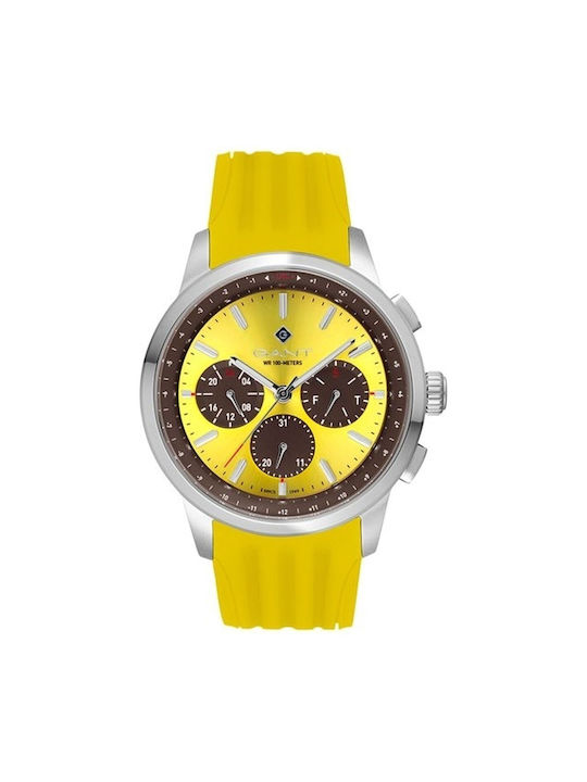 Gant Uhr Batterie mit Gelb Kautschukarmband