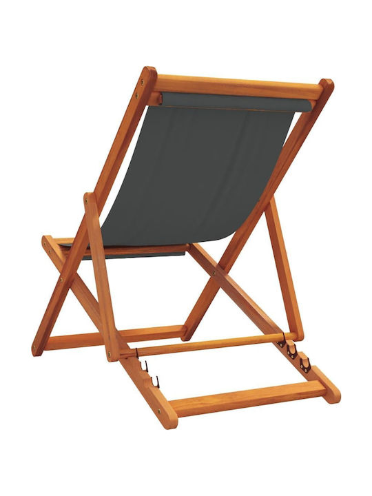Сезлонг с Сив Плат 2бр 60x112x81см