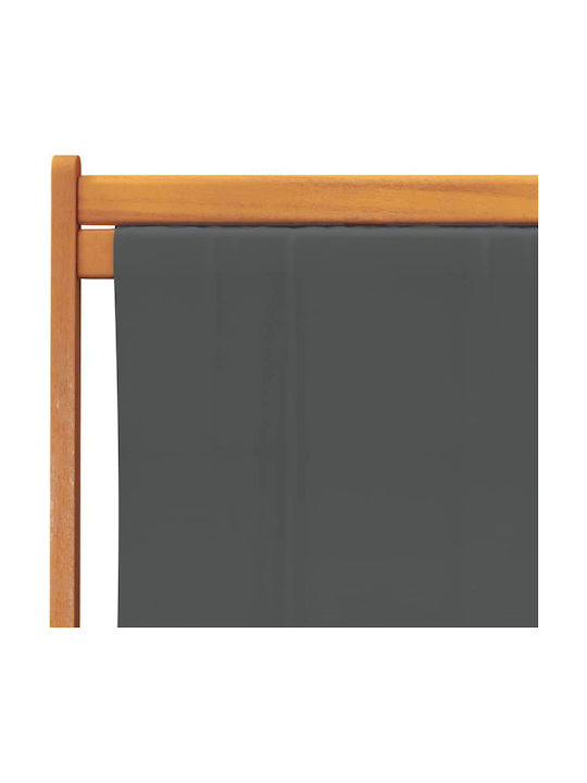 Сезлонг с Сив Плат 2бр 60x112x81см