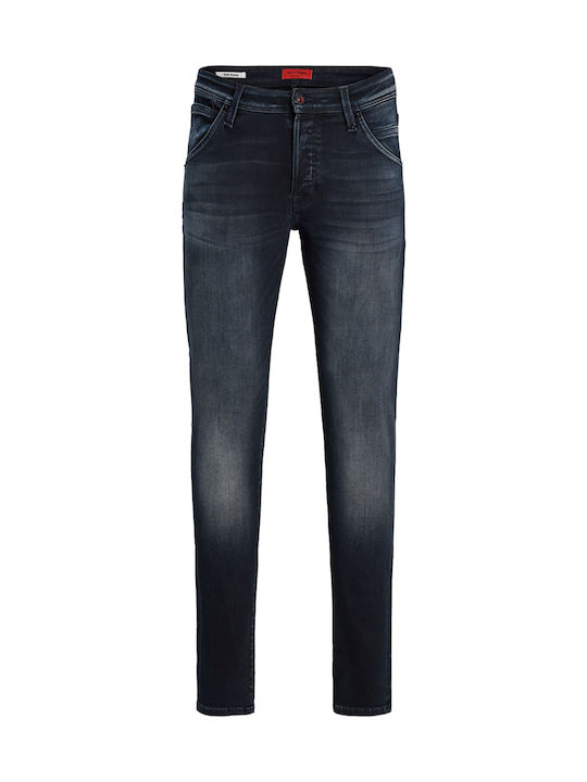 Glenn Men's Jeans Pants Elastic Slim Fit Blue