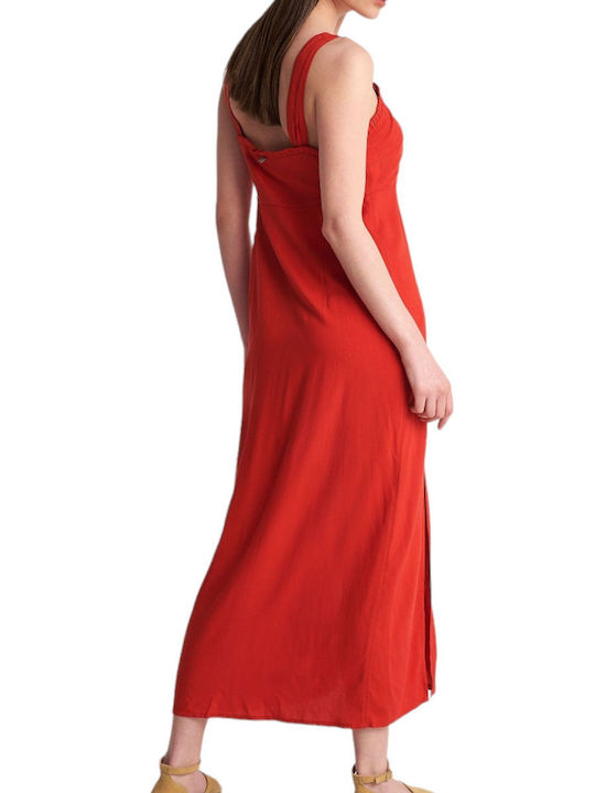 Attrattivo Shirt Dress Dress with Slit RED