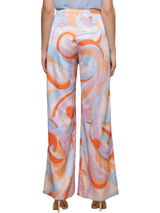 Women's Fabric Trousers Loose Fit Purple
