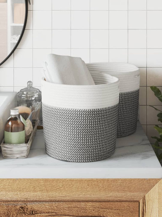 vidaXL Aufbewahrungskorb Stoff Gray 28x28x28cm 2Stück