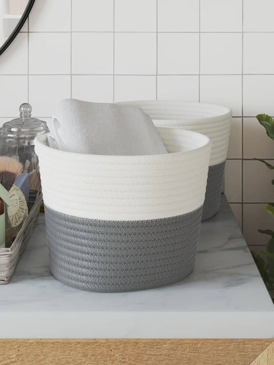 vidaXL Aufbewahrungskorb Stoff Gray 24x24x18cm 2Stück