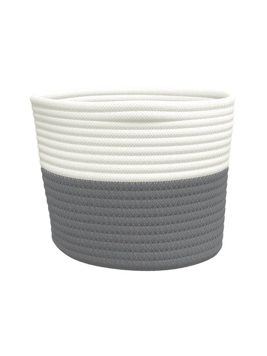vidaXL Καλάθι Αποθήκευσης Υφασμάτινο Γκρι 24x24x18cm 2τμχ