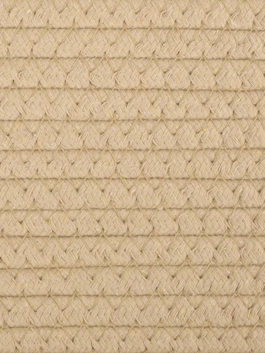 vidaXL Καλάθι Αποθήκευσης Υφασμάτινο Μπεζ 24x24x18cm 2τμχ