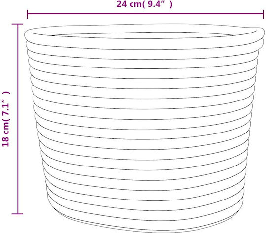 vidaXL Coș de Depozitare Tesatura Gri 24x24x18cm 2buc