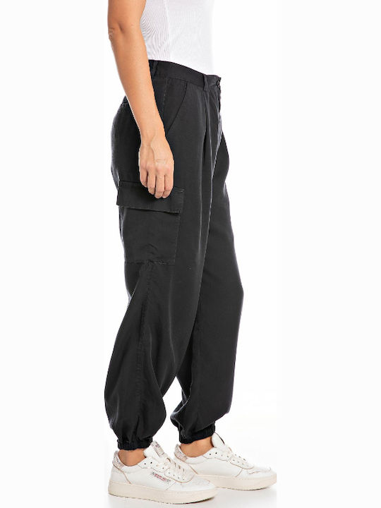Damen Stoff Hose Black