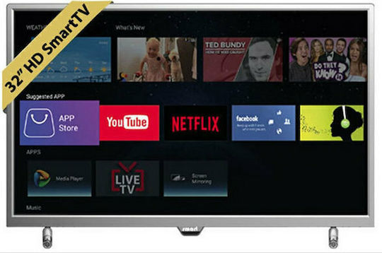 Sunny Smart Τηλεόραση 32" HD Ready LED Smart PAR 3200 (2019) 32PAR3200