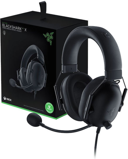 Razer Blackshark V2 X for Xbox Over Ear Gaming Headset με σύνδεση 3.5mm for Nintendo Switch / PC / PS4 / PS5 / XBOX / Nintendo Switch 2