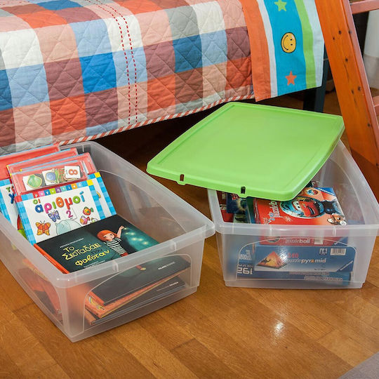 Viomes Χωρητικότητας Plastic Storage Box with Lid Transparent 52lt 1pcs