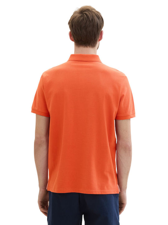 Tom Tailor Basic Bluza Bărbătească cu Mânecă Scurtă Polo Orange