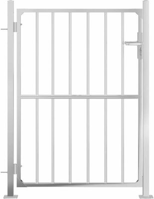 vidaXL Fence Gate in Silver Color 1.5x1.0m