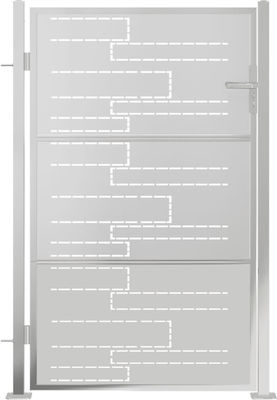 vidaXL Fence Gate in Silver Color 1.25x1.0m