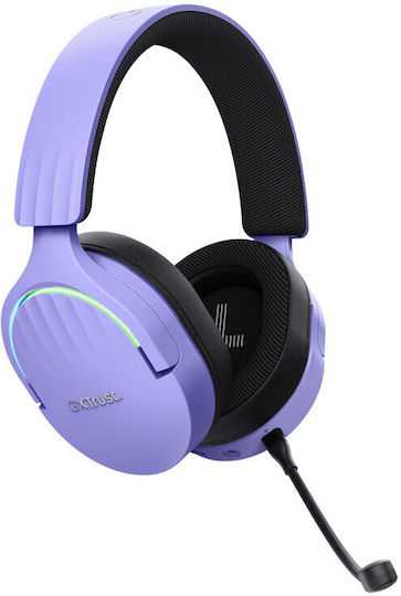 Trust GXT 491P Fayzo Über Ohr Gaming-Headset mit Verbindung 3,5mm Lila