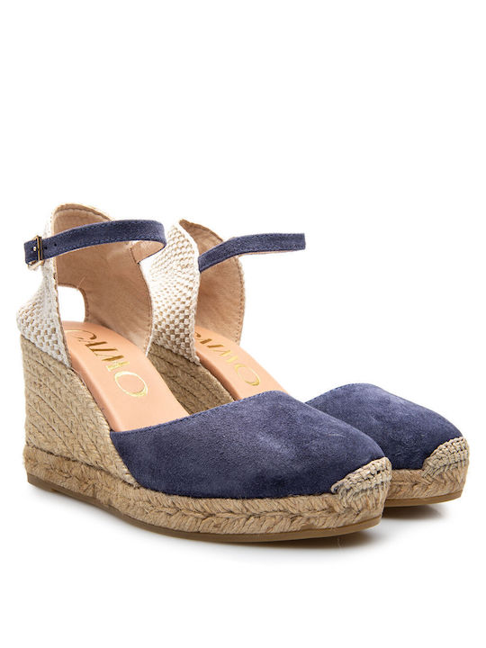 Gaimo Women's Platform Espadrilles Navy Blue