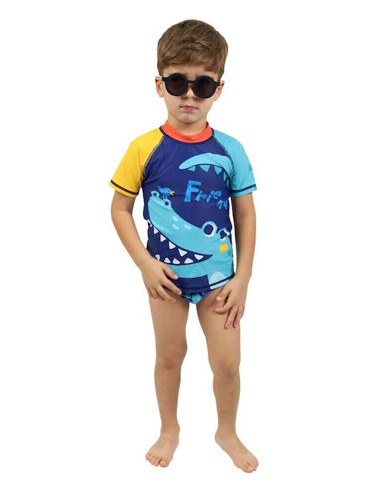 Waves Kids Swimwear Rashguard Blue