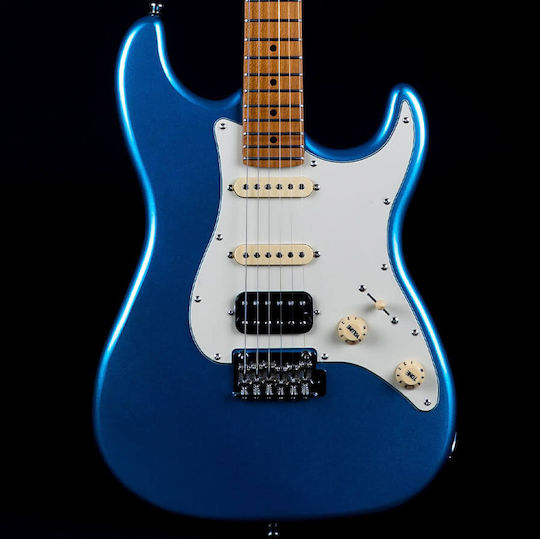 Jet Guitars Chitară Electrică Stratocaster Lake Placid Blue Cu Manșetă