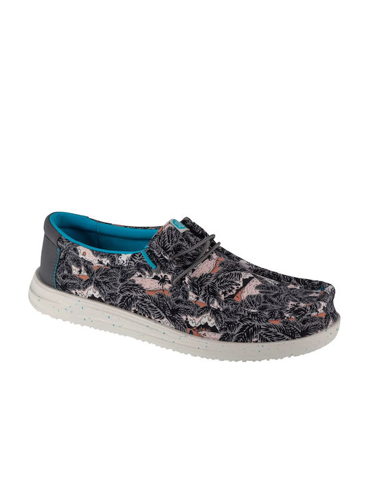 Hey Dude Wally H2o Tropical Mocasini barbati in Negru Culori