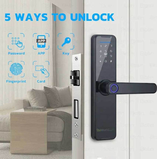 Bmc Smart Wifi Lock Code Fingerprint Keychain App Ideal for Airbnb Bs062