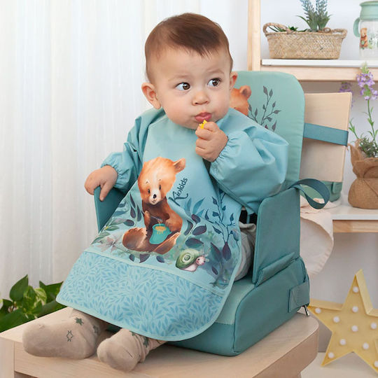 Kiokids Waterproof Coverall Fabric with Hoop & Loop Fastener, Pocket & Sleeves Mint for 4 m+