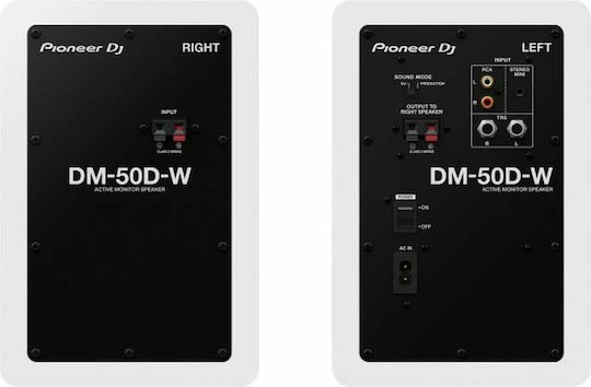 Pioneer DM-50D Ηχεία Studio Monitor 5" 25W (Ζεύγος) Λευκά