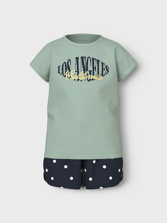 Name It Kids Set with Shorts Summer 2pcs Silt Green