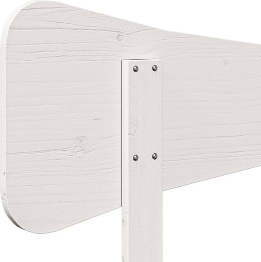 vidaXL Кефалари Кребатиу Дървено Бяло 125.5x81см