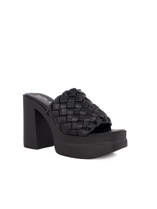 Replay Mules mit Absatz in Schwarz Farbe