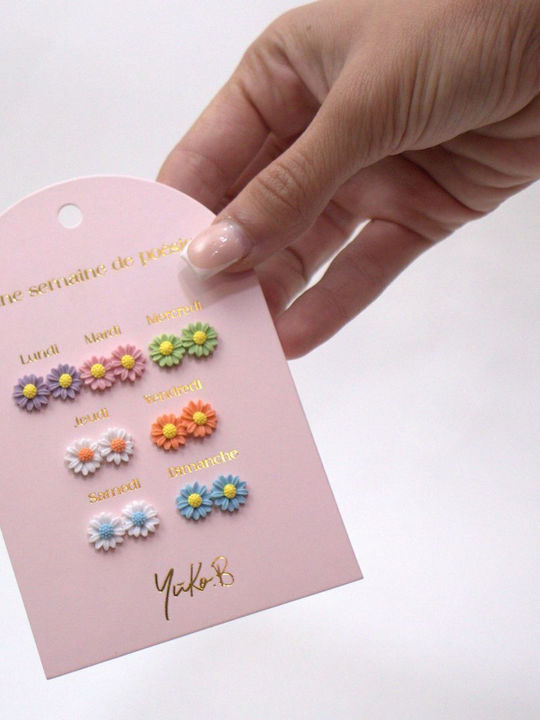 Yuko.b Card 7 Pairs of Earrings A Week Poetry Flowers