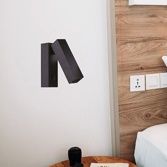Eurolamp Single Spot with Socket E27 in Black Color