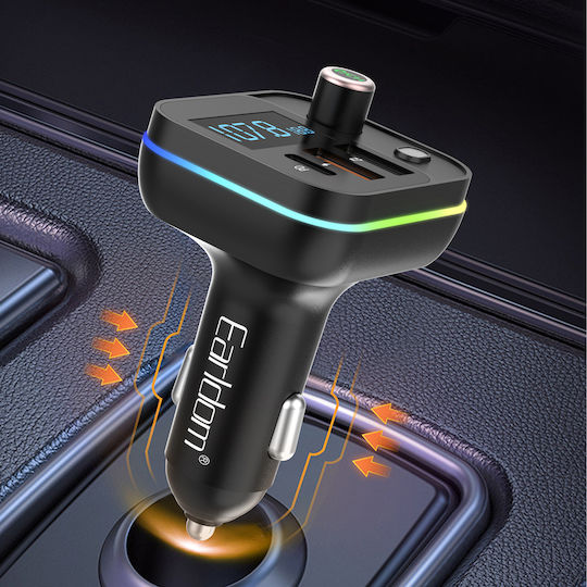 Earldom FM Transmitter Αυτοκινήτου mit Bluetooth / USB / Typ-C,TC-TC