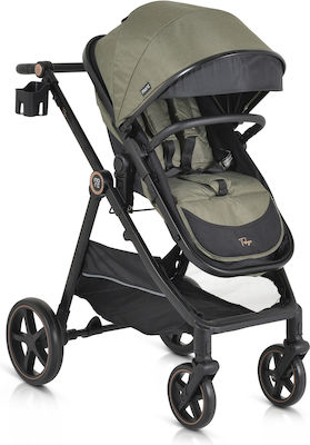 Moni Tokyo Verstellbar 2 in 1 Baby Kinderwagen Geeignet für Neugeborene Grün