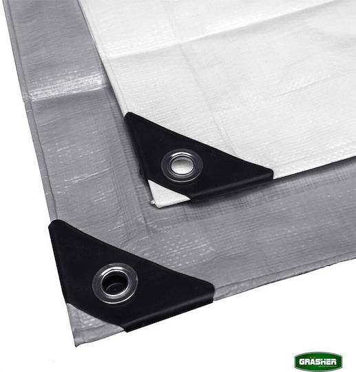 Grasher Αδιάβροχος Μουσαμάς 190gr/m² 12x6μ. Βαρέως Τύπου Λευκός