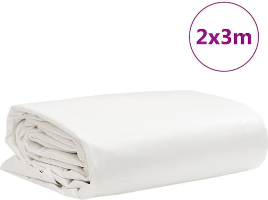 vidaXL Водоустойчив Брезент 650гр/кв.м 3x2м. Тежък товар Бял
