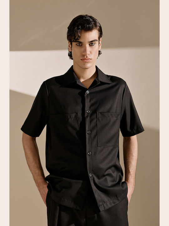 Diverse System Men's Shirt Short Sleeve Black