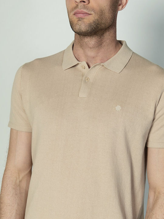 Polo Short Sleeve Blouse Beige