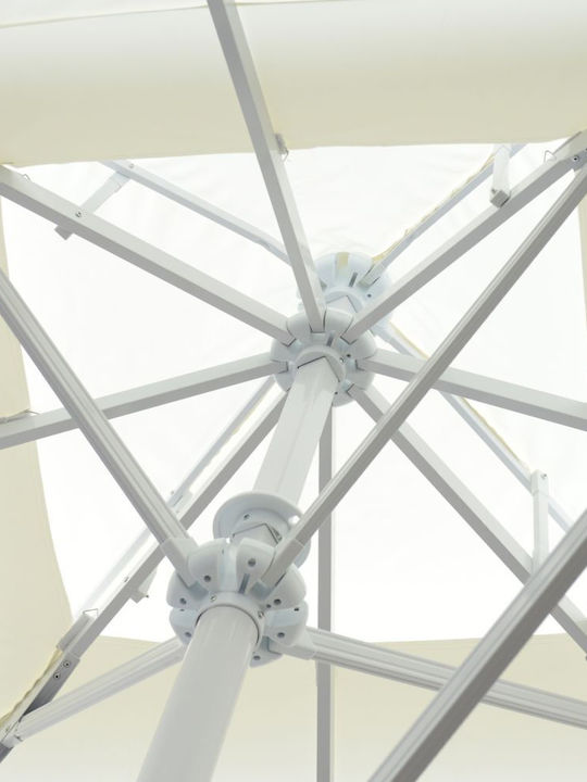 Umbrelă Profesională Pătrată Din Aluminiu Albă 3.5x3.5m